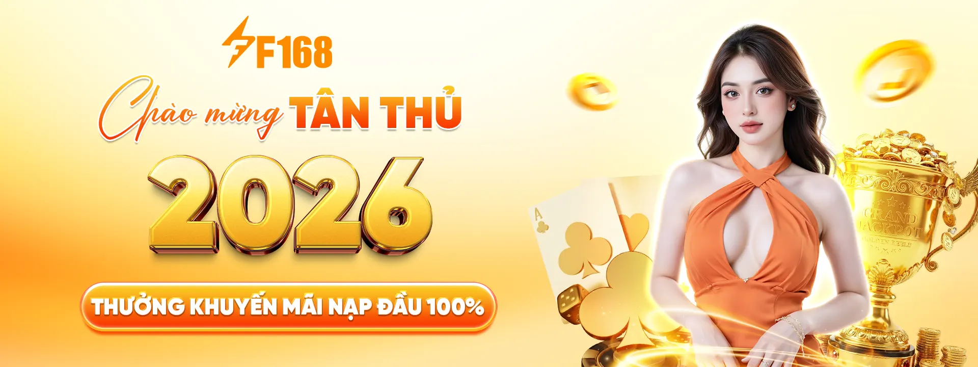 banner f168 chào mừng tân thủ